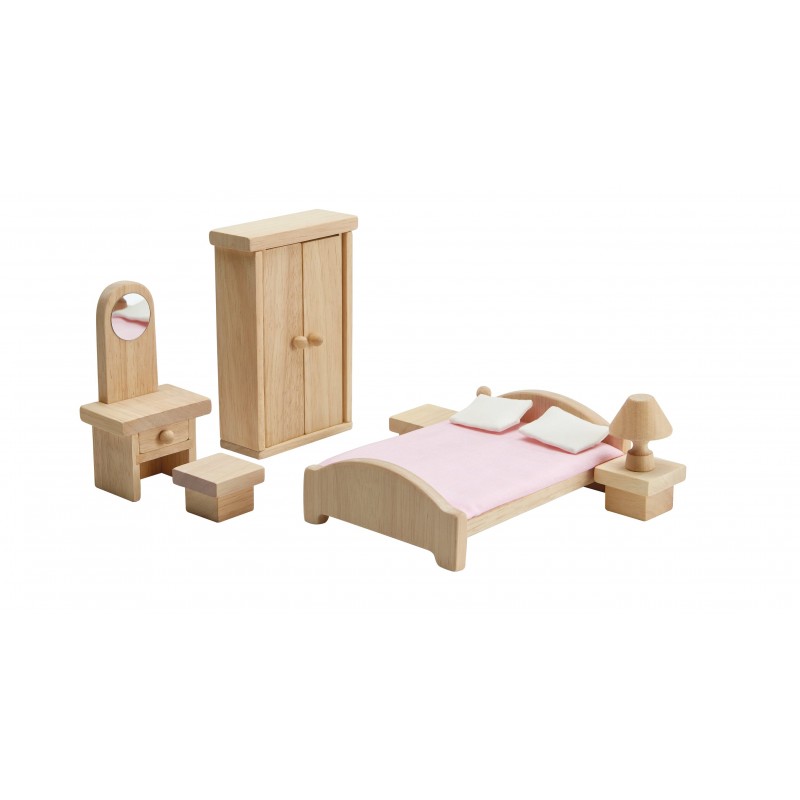 Accessoires en bois pour maison de poupée