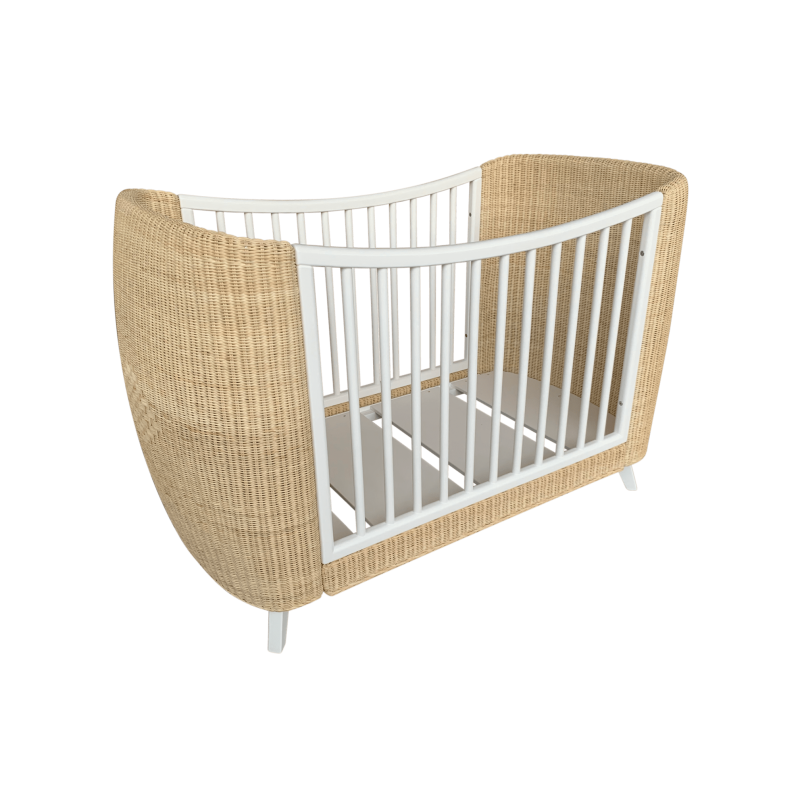 lit bébé 60X120cm en rotin lit bébé 60X120cm en rotin