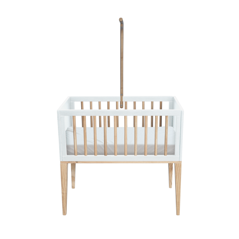Chambre bébé complète NAMI Blanc et Rotin design et élégante