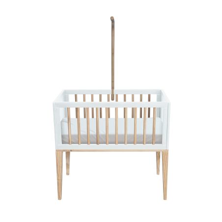 Micuna 2-in-1 Next to Me Cododo Cot, Beech Wood, White - It becomes Desk or  ToyBox! unisex (bambini)