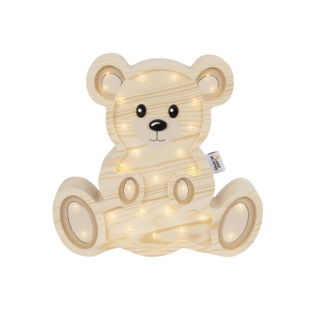 Lampe ours en bois enfant