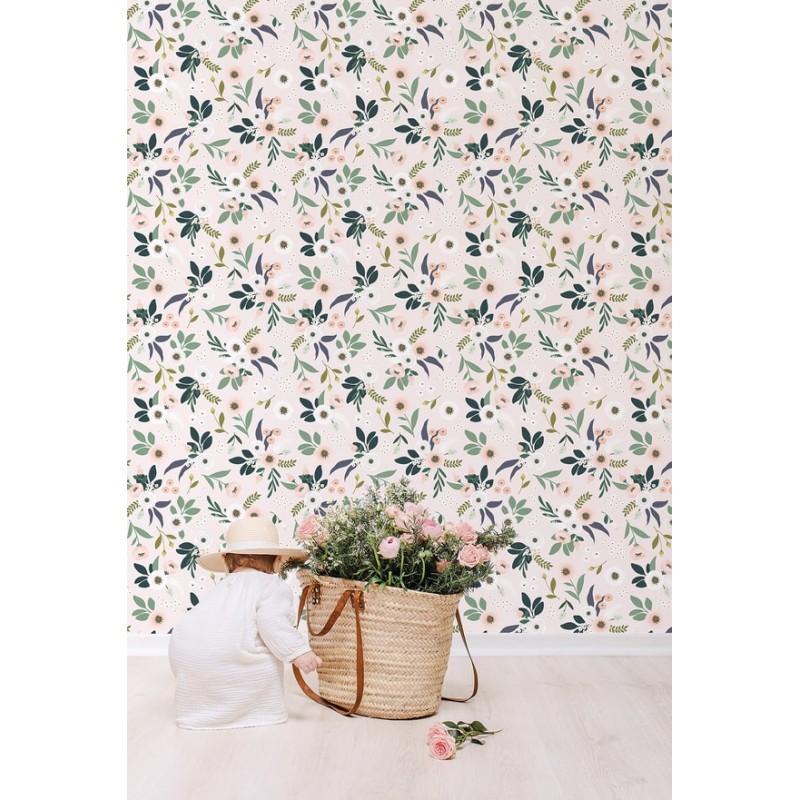papier peint fleurs roses papier peint fleurs roses