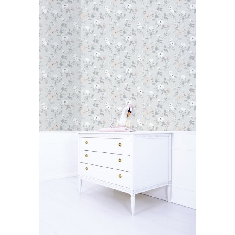 Papier peint fleuri pastel Papier peint fleuri pastel