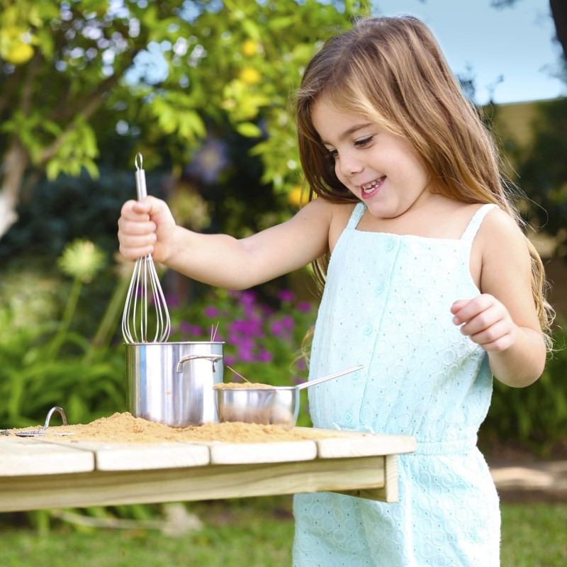 Ensemble de cuisine de jeu en bois, cuisine de boue pour enfants en plein  air avec robinet et boîte à eau