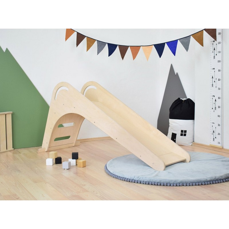Toboggan intérieur avec nuages Toboggan en bois Meubles Montessori Cadeau  du 1er anniversaire Meubles de salle de jeux Jouets en bois et meubles pour  enfants -  France