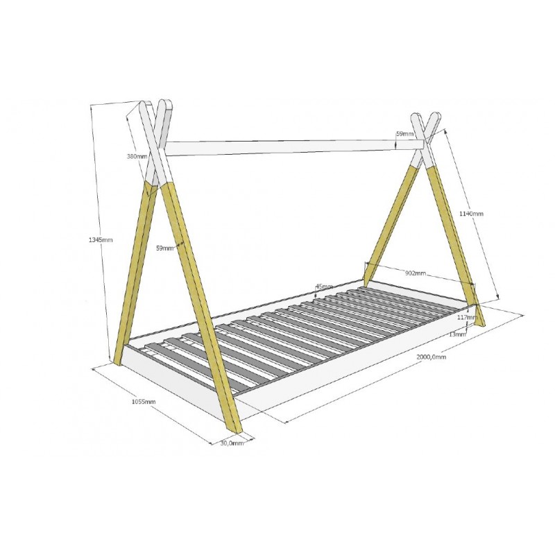 Lit tipi 90x200 Lit tipi 90x200