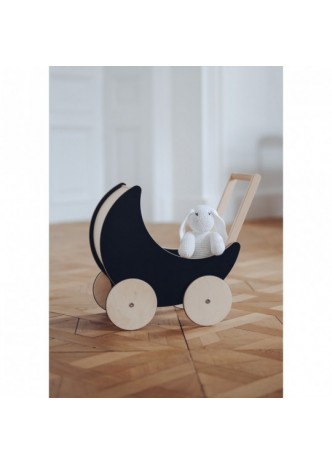 Wooden baby carriage for doll Wooden imitation games Lignea Kids