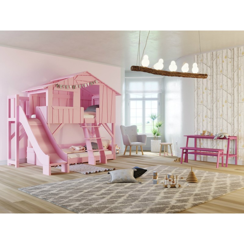 Tente enfant rose et blanc tendance tente cabane chambre - Ciel