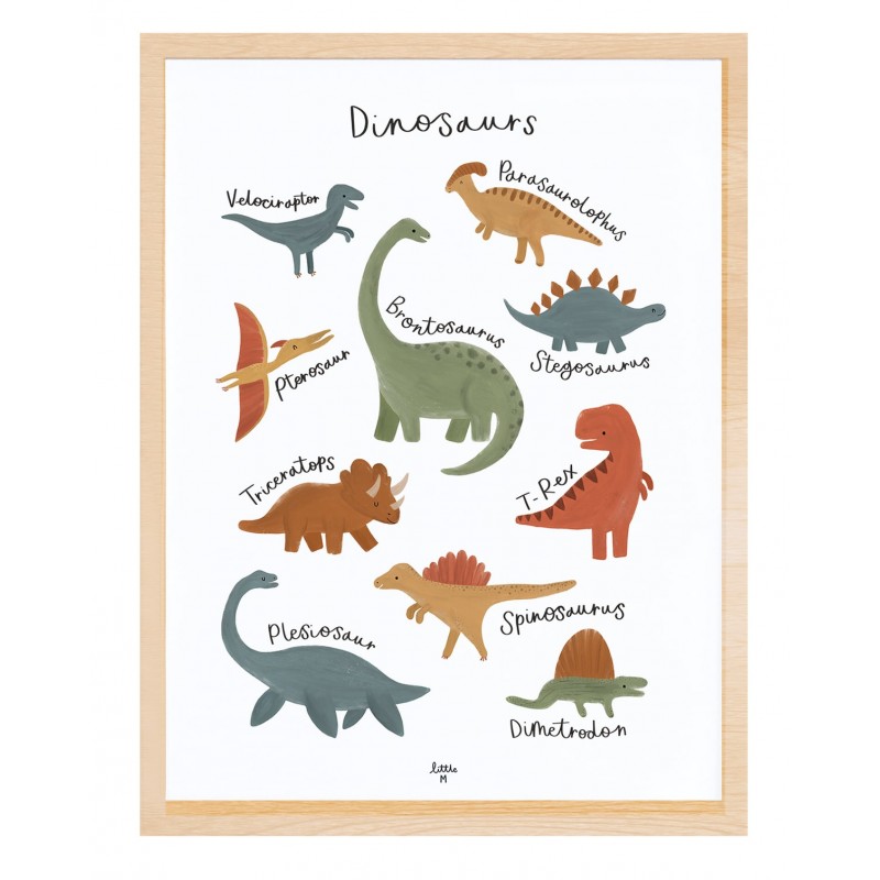 Cadre affiche Dinosaures