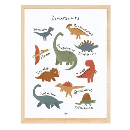 Cadre affiche Dinosaures