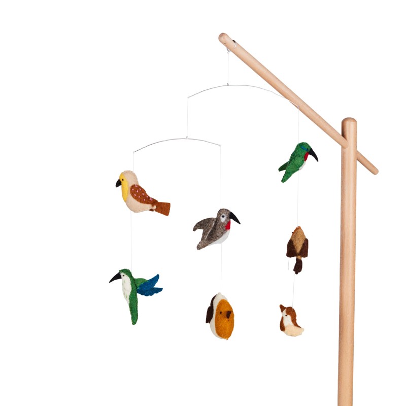 Mobile Petits Oiseaux HABA - Décoratif Pour Chambre De Bébé, Fixation Sur Potence, Attrayant Et Apaisant