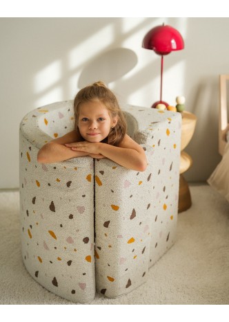 Fauteuil Moon Terrazzo Blanc