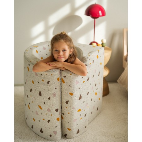 Fauteuil Moon Terrazzo Blanc