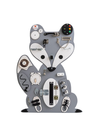 Busy Board renard gris