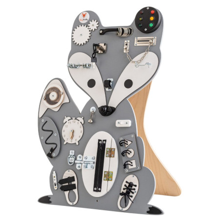 Busy Board renard gris