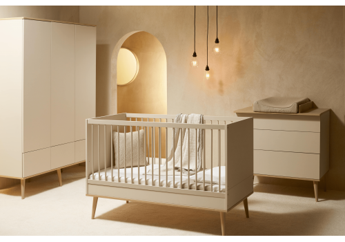 Chambre bébé complète Archipel scandinave Blanc & Chêne