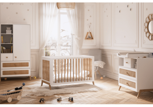 Chambre bébé complète alix gris/bois Couleur gris/bois Alfred Et